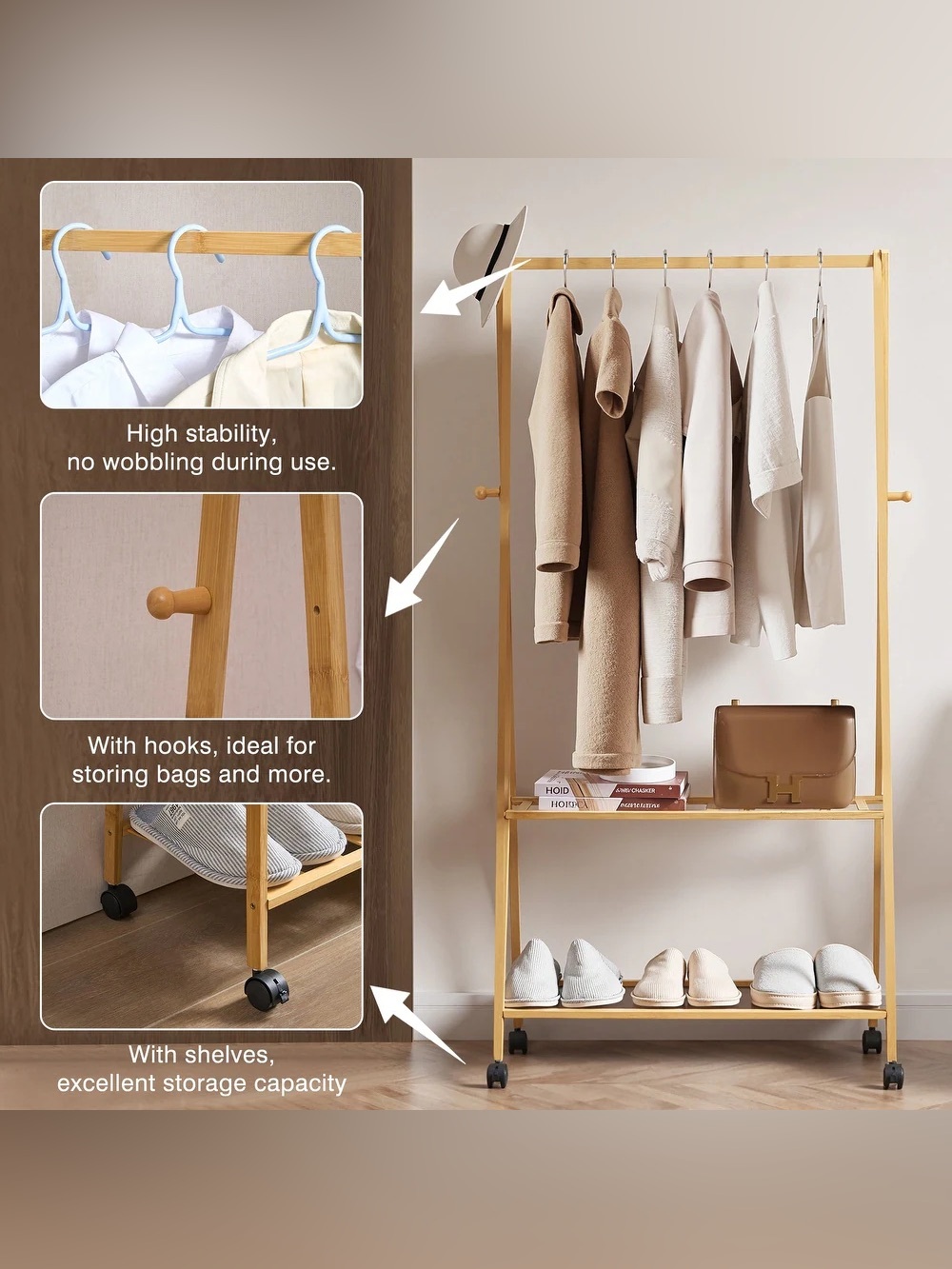 Wooden Garment Rack - Picture 4 of 14